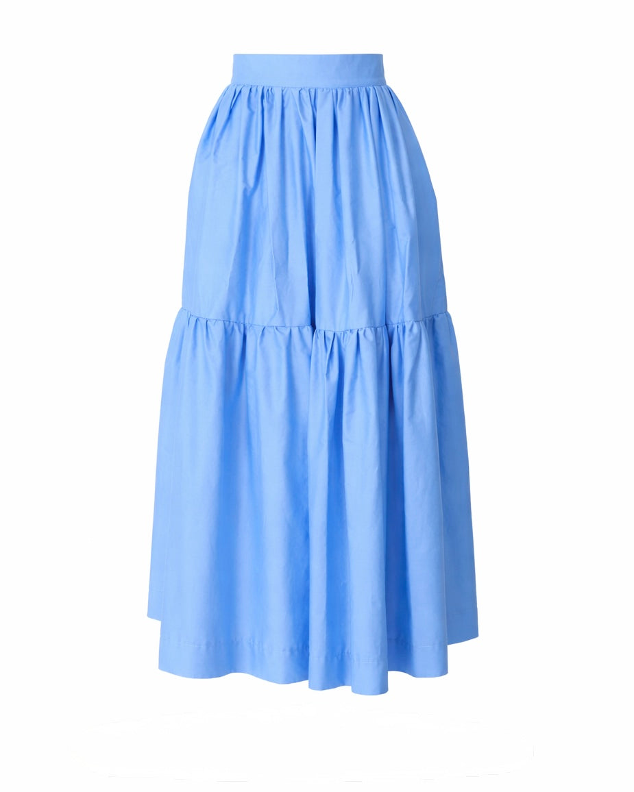 Cotton Tie-Front Top & Volume Maxi Set