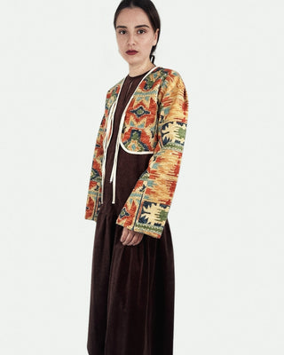 Mystic Moods Cropped Aztec Blazer