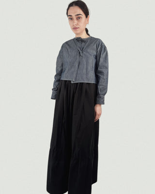Tied Front Denim Top