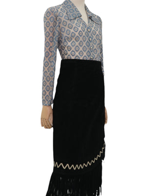 Vintage Western Suede Skirt