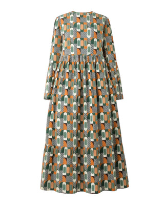 Diamond Print Tiered  Maxi Dress