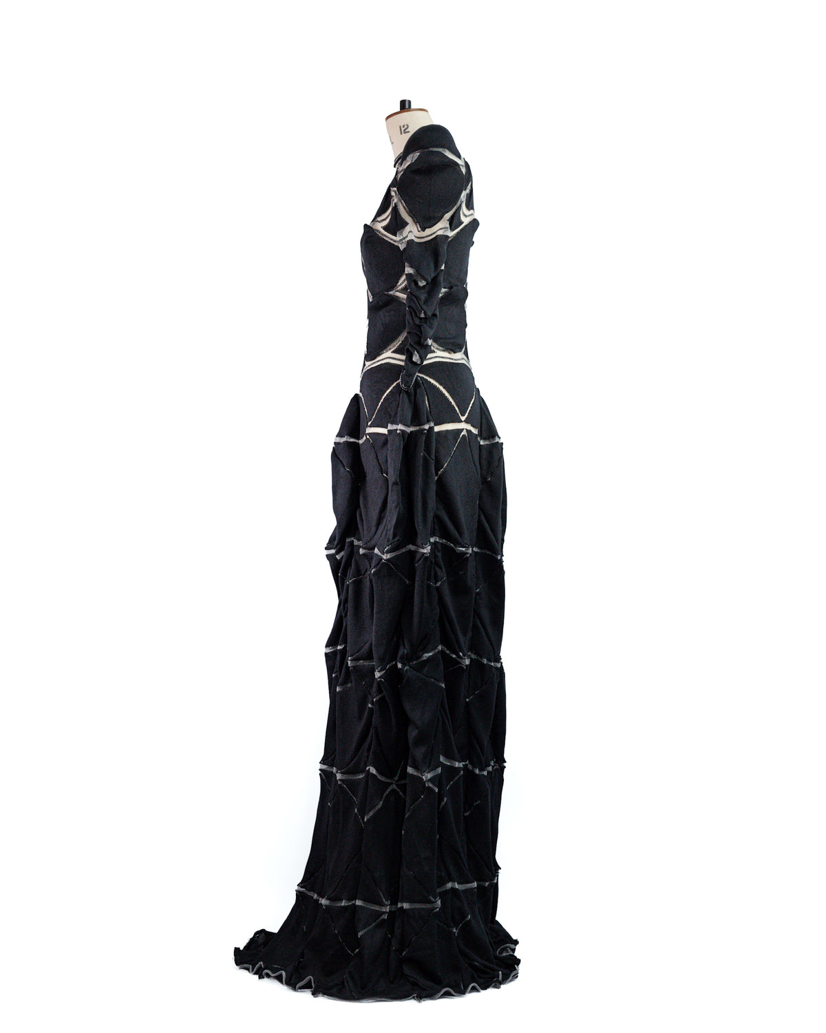 Nocturne Sculptural Silk Knit Maxi Gown