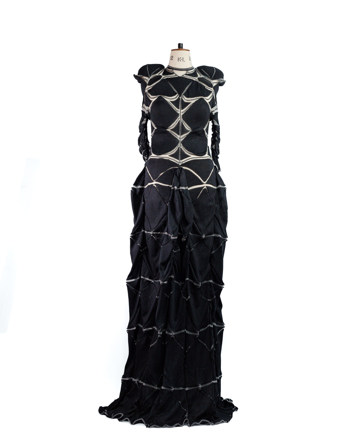 Nocturne Sculptural Silk Knit Maxi Gown