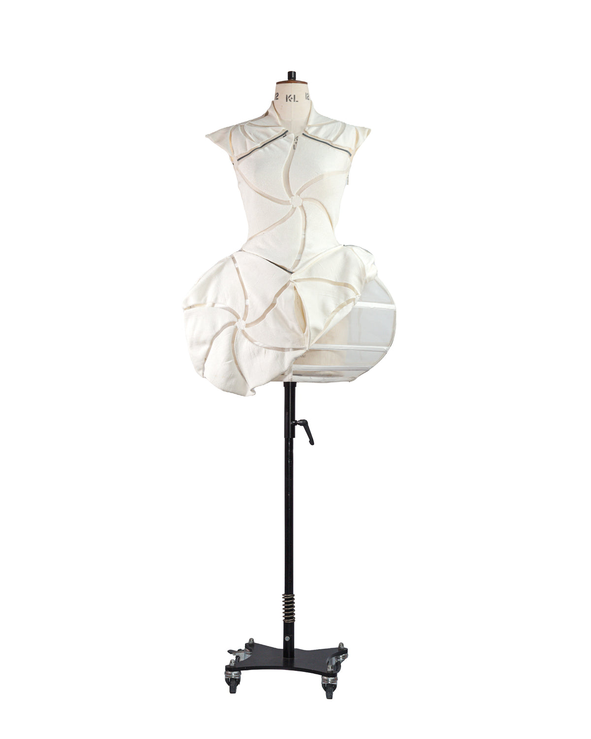 Halo Ivory Sculptural Engineered Knit Dress