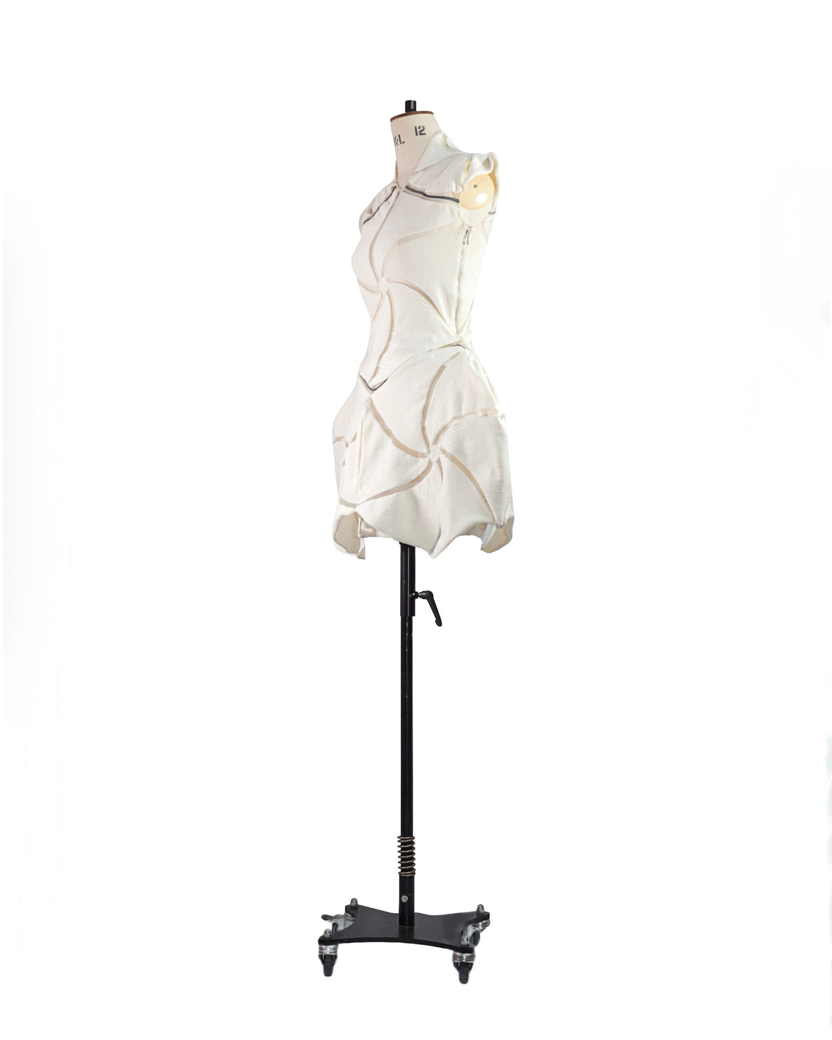Halo Ivory Sculptural Engineered Knit Dress