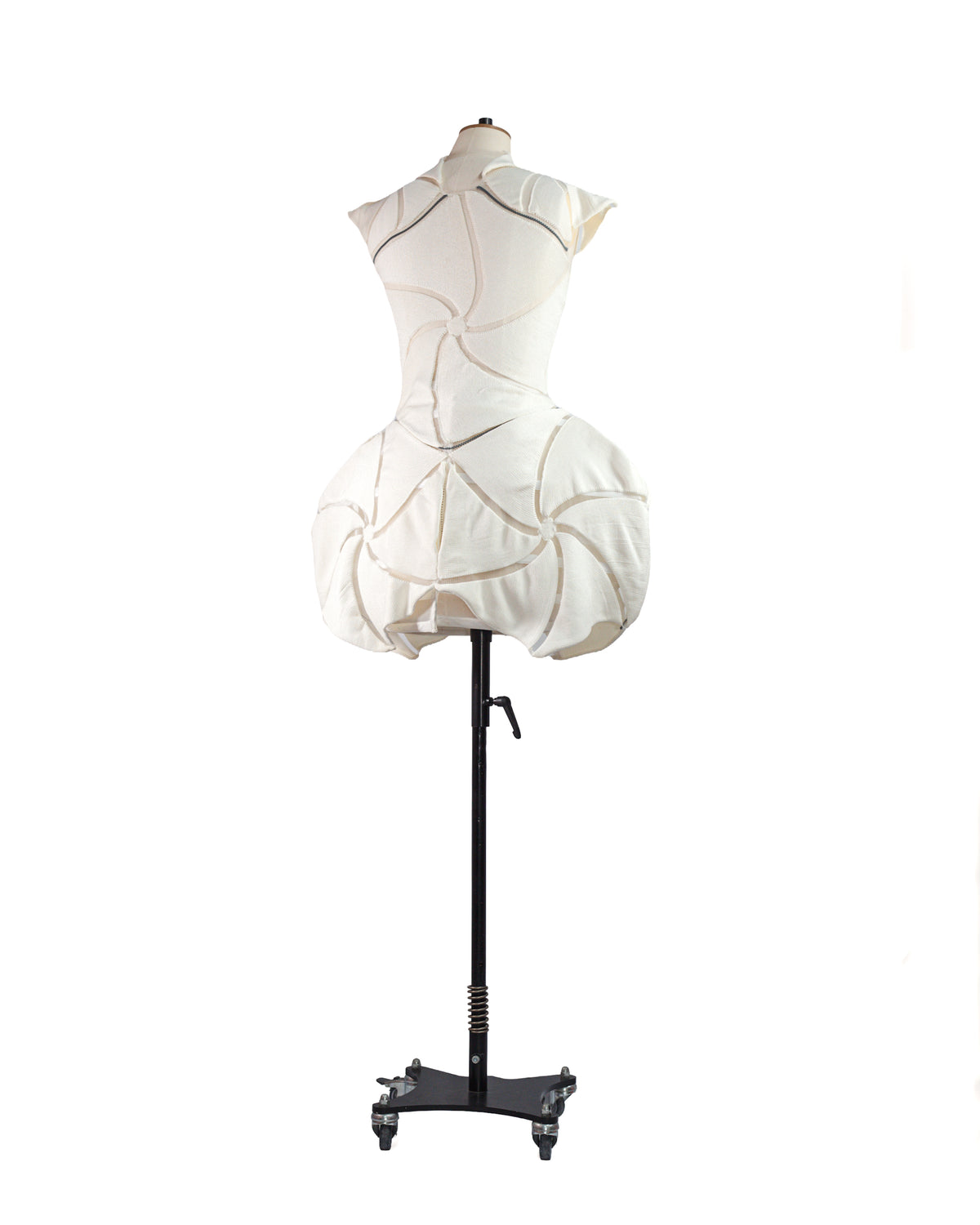 Halo Ivory Sculptural Engineered Knit Dress