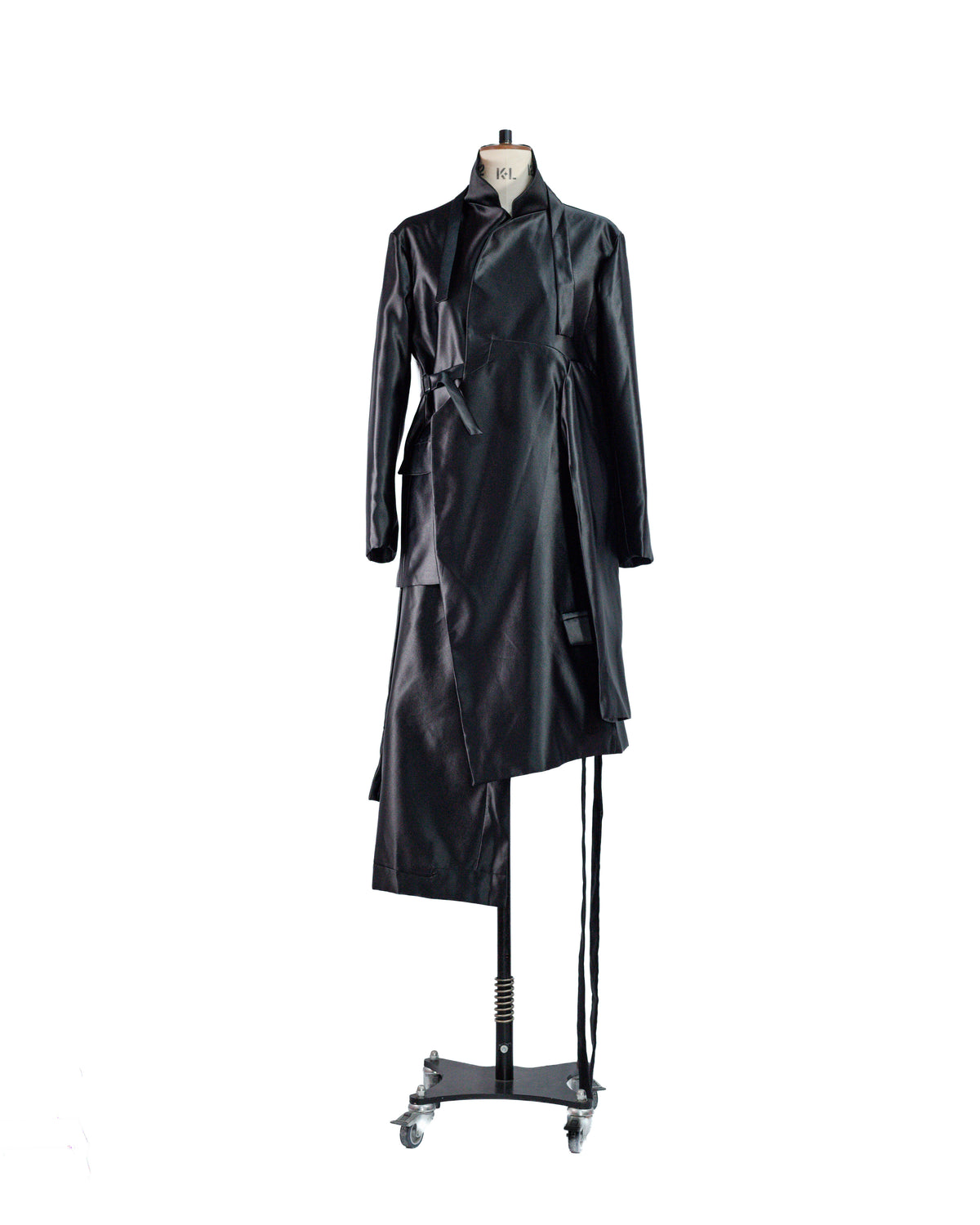 Asymmetric Satin Viscose Jacket & Half Skirt by Alina Stanila