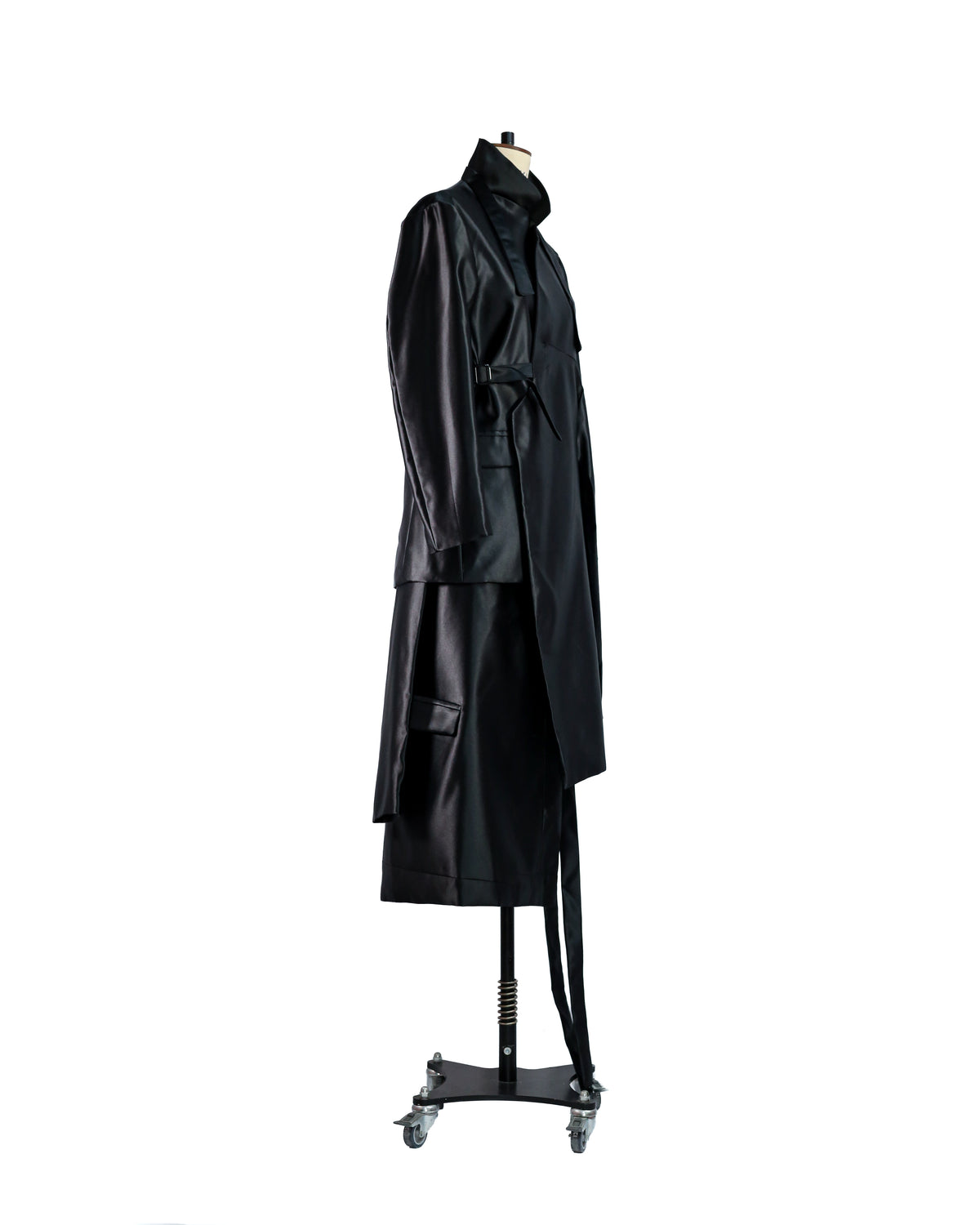 Asymmetric Satin Viscose Jacket & Half Skirt by Alina Stanila