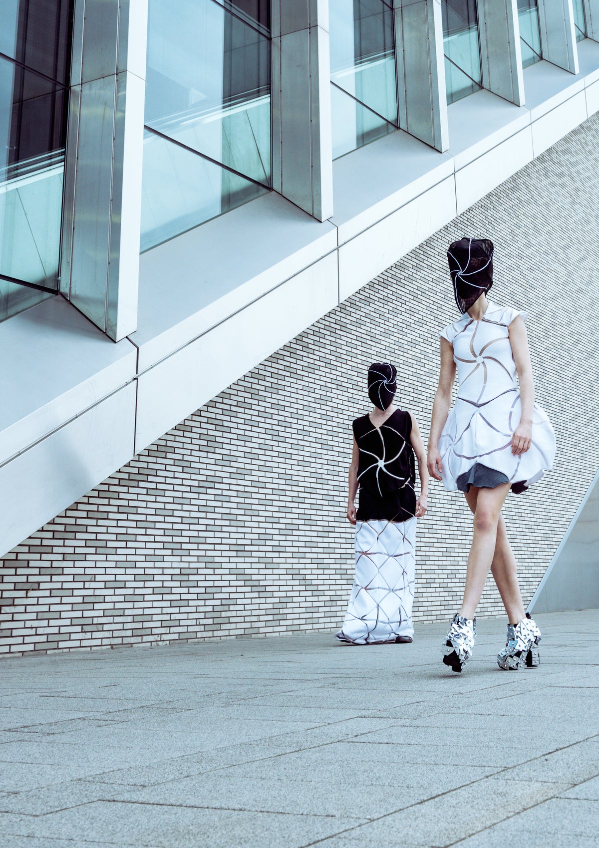 Halo Ivory Sculptural Engineered Knit Dress