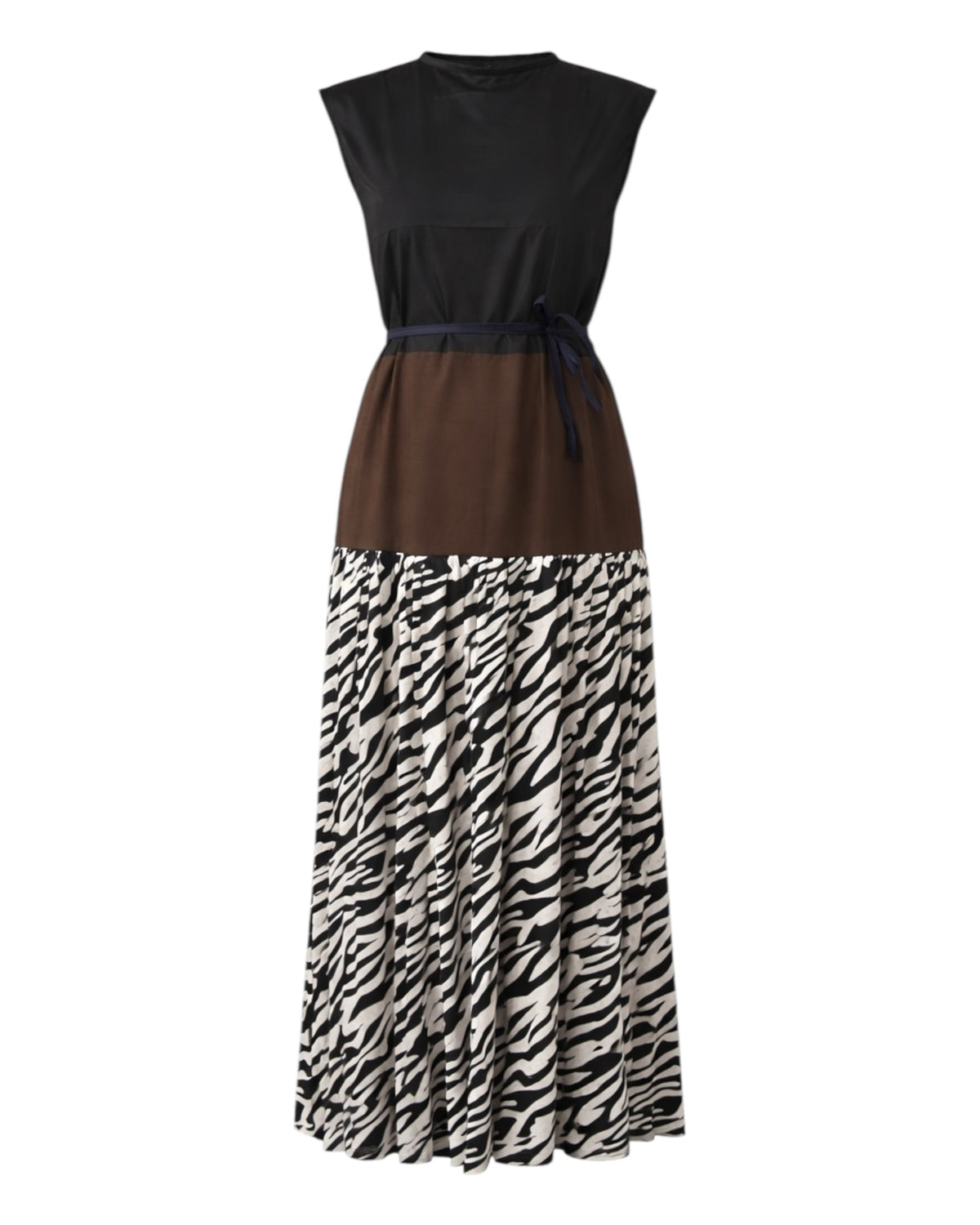 Tiered Maxi Dress Zebra Print