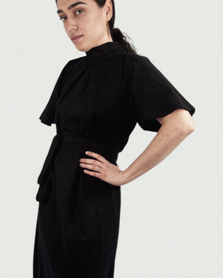 Distressed Cotton A-line Dress