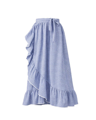 Ruffle Wrap Skirt High Waist