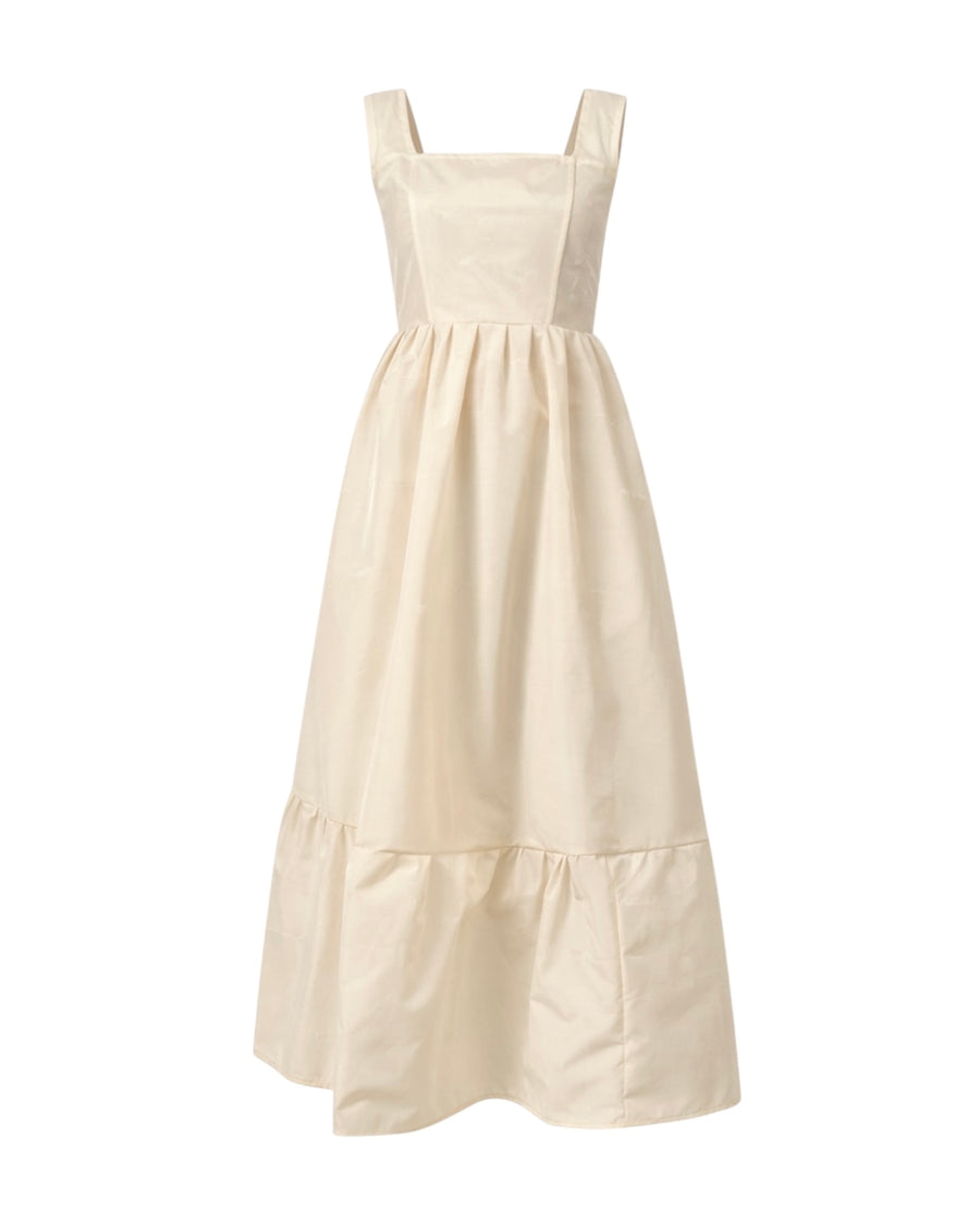 Mystic Moods Bow Silk Maxi Dress