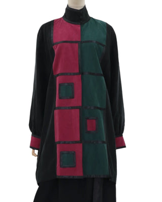 80’s Vintage Colour Block 100% Silk Jacket Oversized