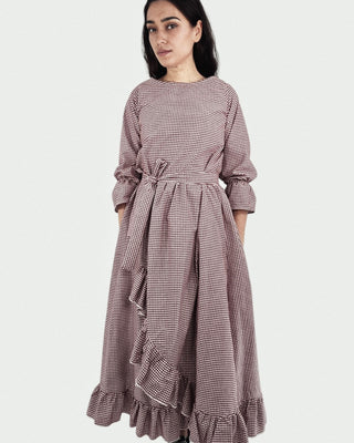 Ruffle Wrap Maxi Dress