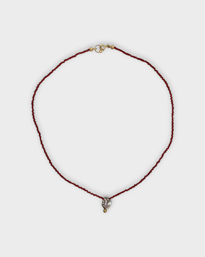 Mystic Moods Coral & Keshi Necklace