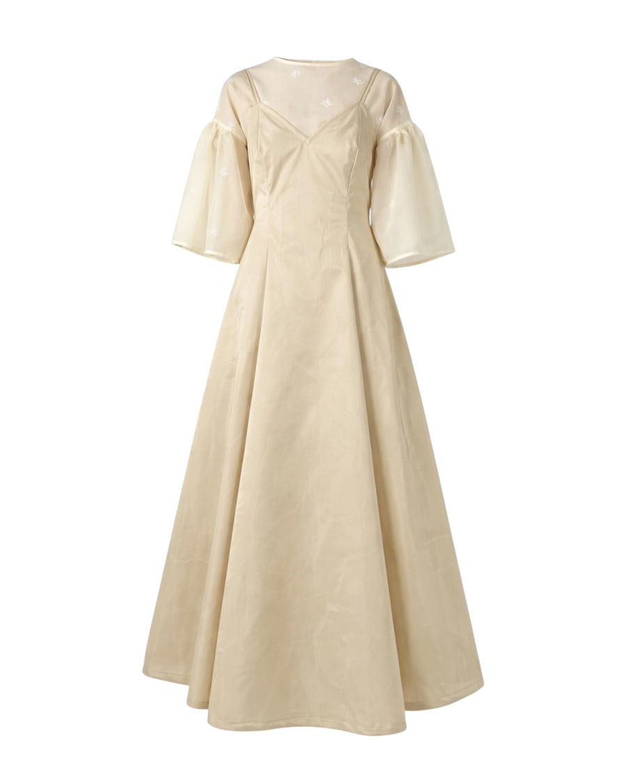 Mystic Moods Silk Moire Maxi Dress