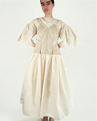 Mystic Moods Silk Moire Maxi with Spaghetti Straps