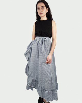 Ruffle Wrap Skirt High Waist