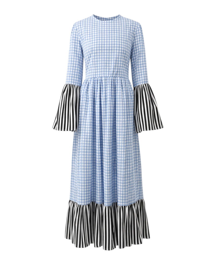 Tiered Sleeve Maxi Dress