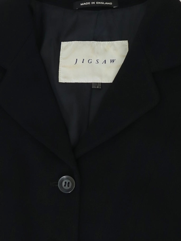 Jigsaw 2 Piece Suit in Black 100% Wool