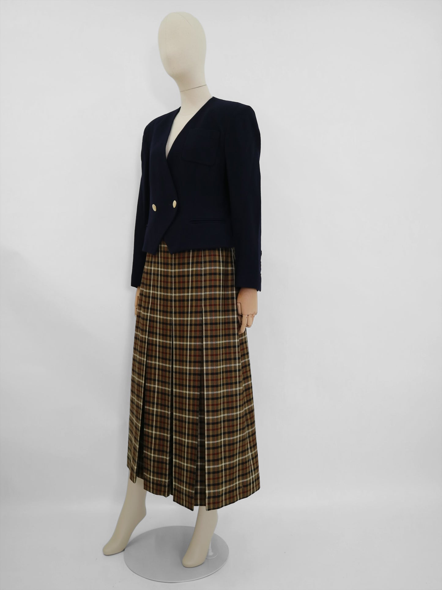 Daks Vintage Signature Wool Skirt