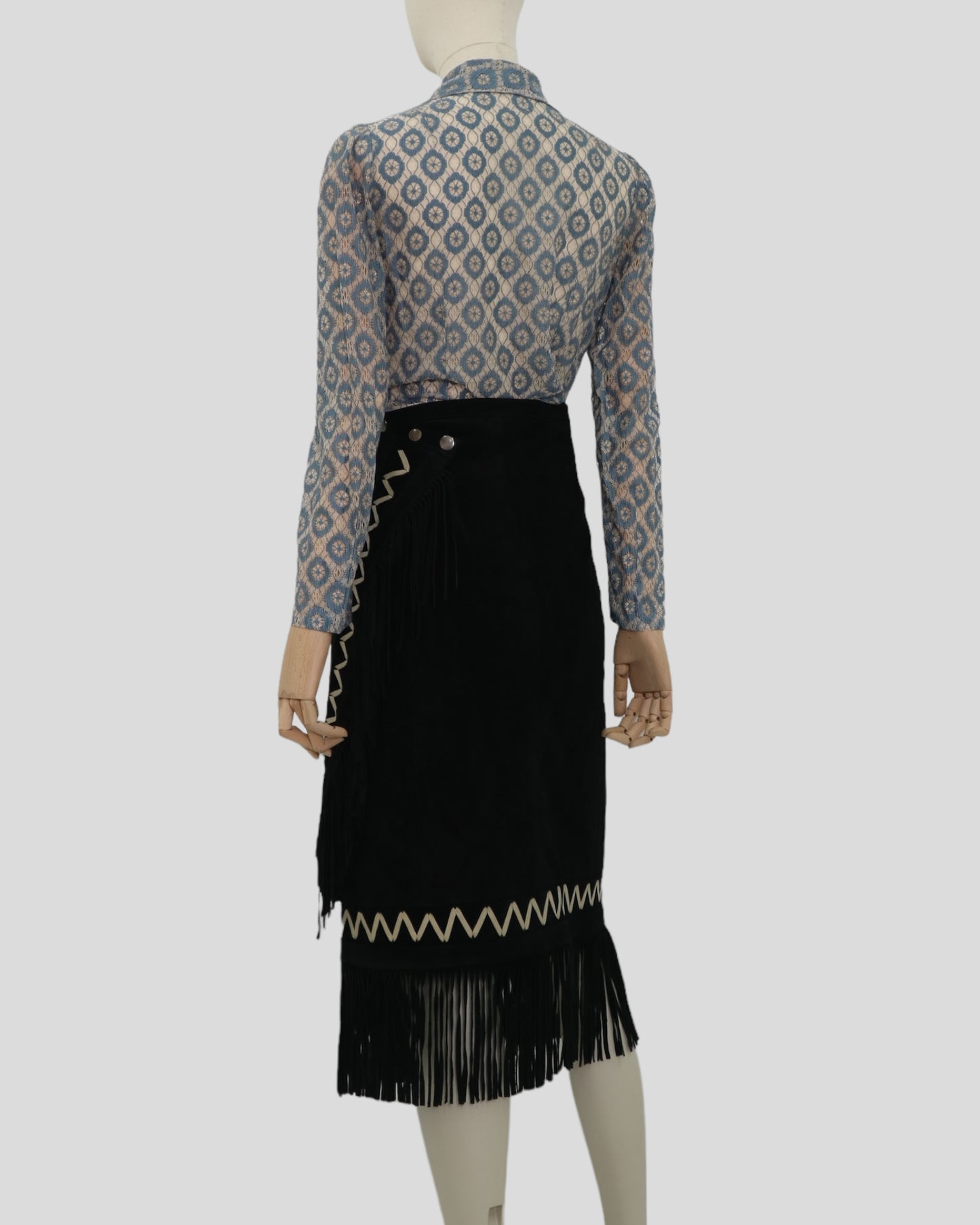 Vintage Western Suede Skirt